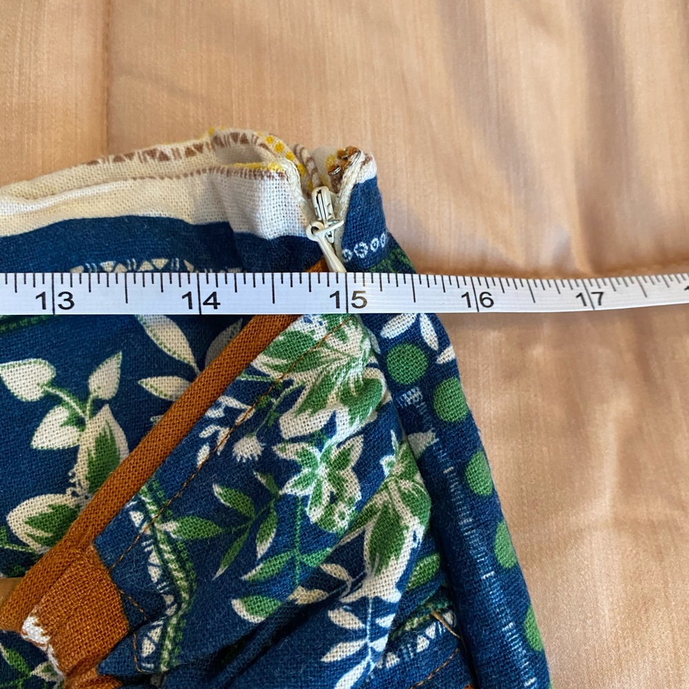House of Harlow 1960 Patchwork Maxi Skirt in Navy, Brown, Yellow - Picture 7 of 9